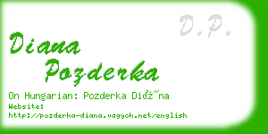 diana pozderka business card